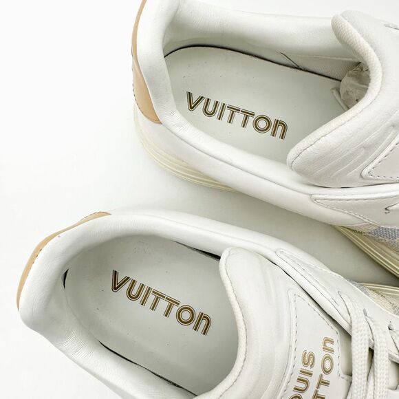 LOUIS VUITTON LV Groovy Platform Logo Sneakers Size 37 US 7 Lace Up Low Top - Picture 7 of 13